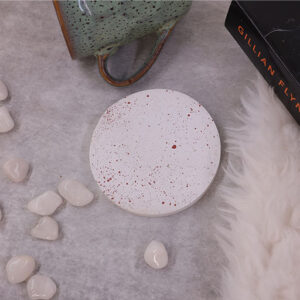 white Plain coaster (round)