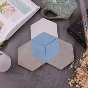 hexa Plain coaster Set