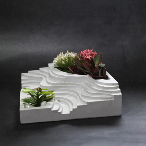 white Tropical Island Planter