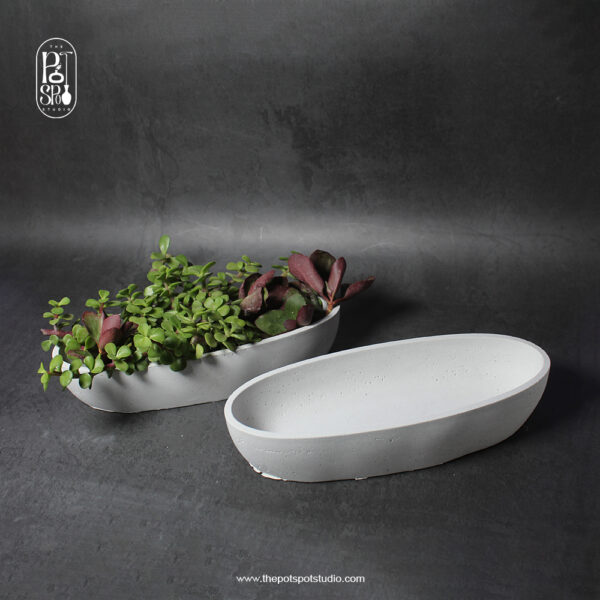 white Boat Planter home decore